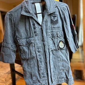 Heritage Stone Charcoal Button-Up Shirt